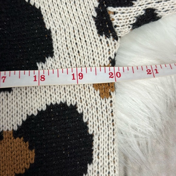 LOVE TREND New York Woman’s Leopard Printed Mock Neck Sweater Dress Size M - Picture 10 of 12